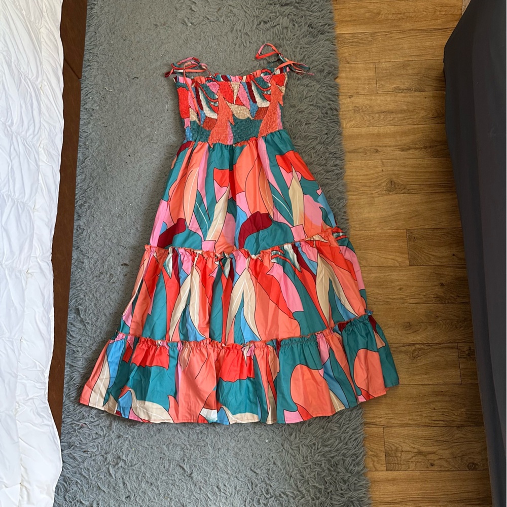 Smocked top maxi dress